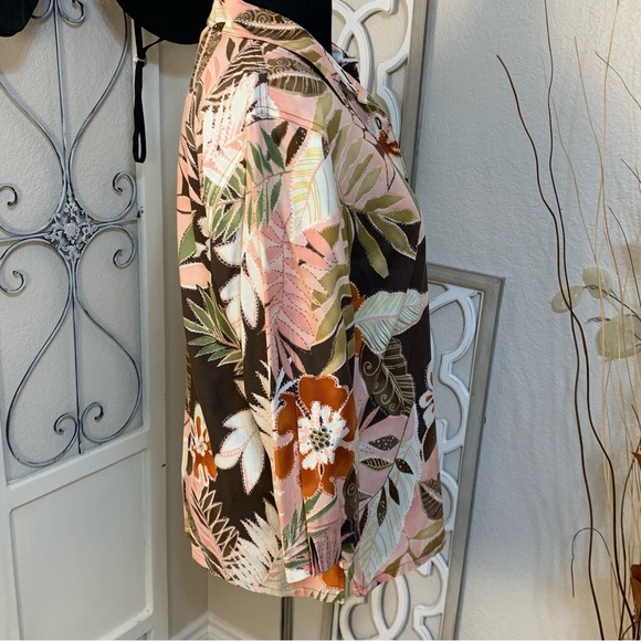 Napa Valley floral button down shirt top blouse - Picture 3 of 9